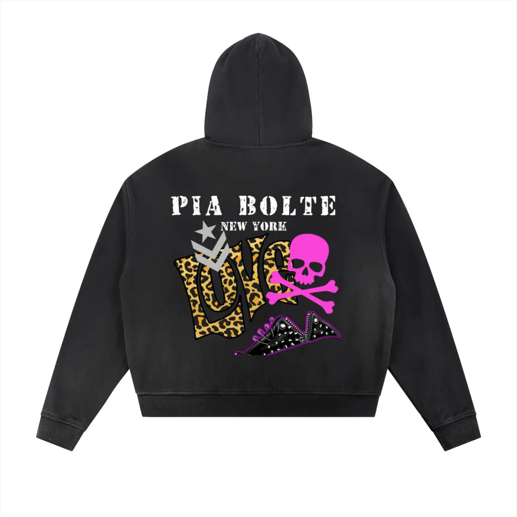 PIA BOLTE® Love Skull Zip Hoodie