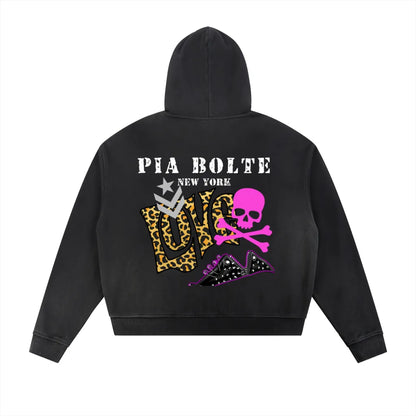 PIA BOLTE® Love Skull Zip Hoodie