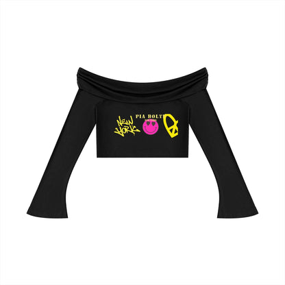 PIA BOLTE® Rebel Smile Off-Shoulder Crop Top – New York Edition LP