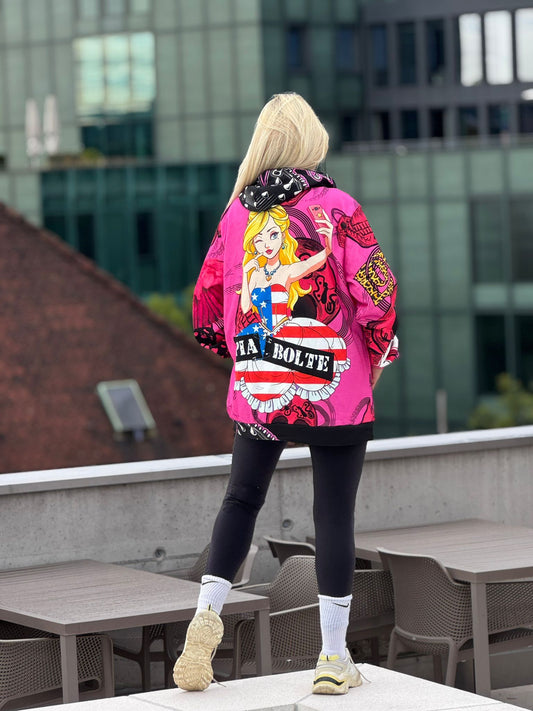 Hoodie Delft Pink Skully 👌👌