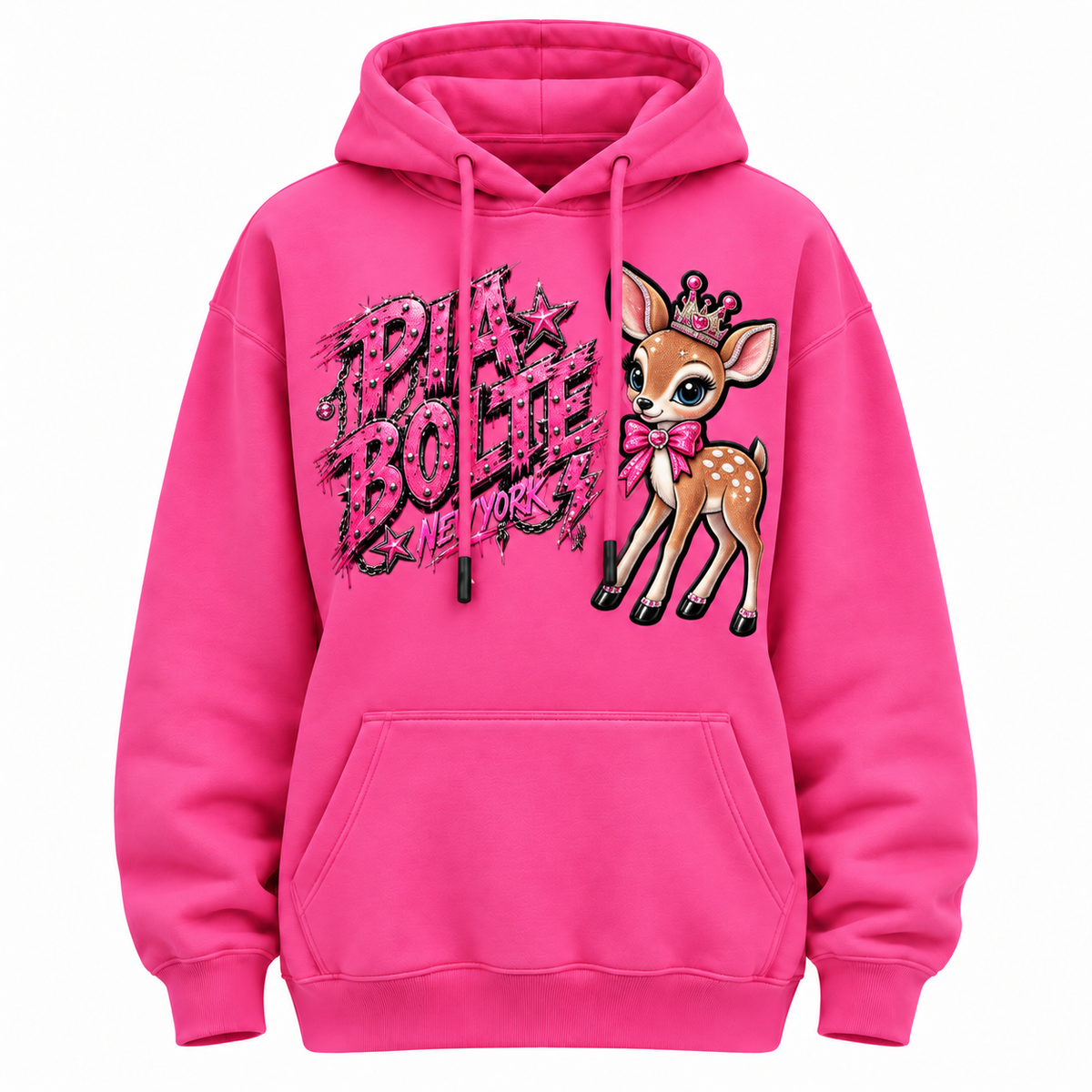 PIA BOLTE® ROCKSTAR FAWN & CAT FLEECE HOODIE