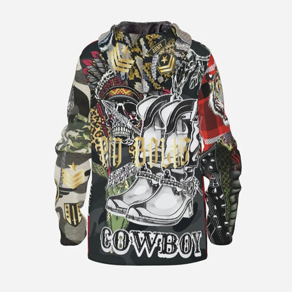 Hoodie jacket red Wild cowboy (unisex)