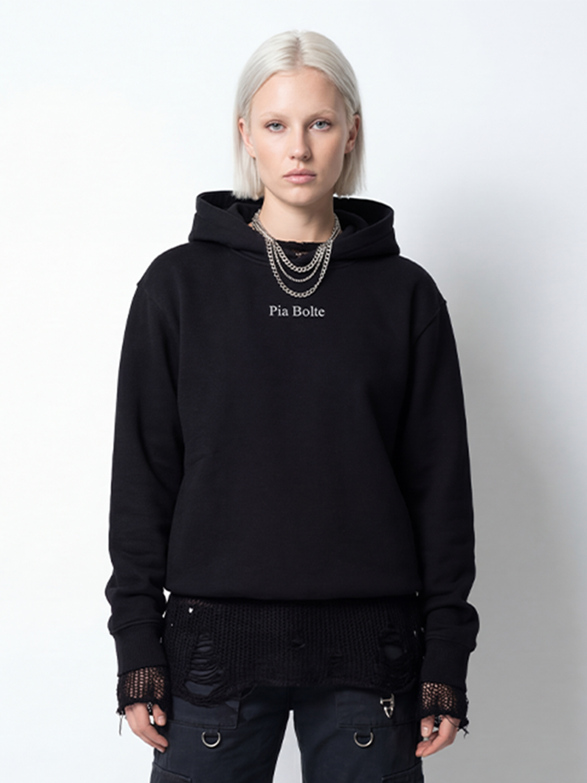Hoodie LA black gold or silver - PIA BOLTE® COUTURE