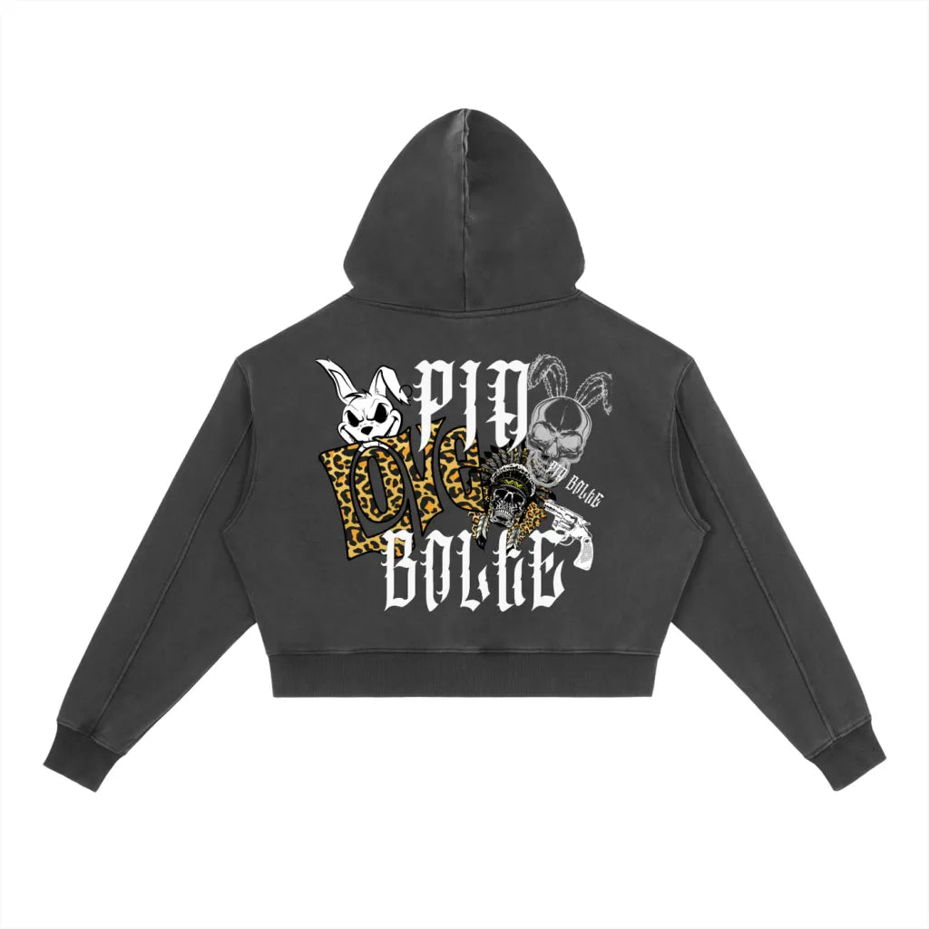 PIA BOLTE® HOODIE – Vintage Rebel CROP