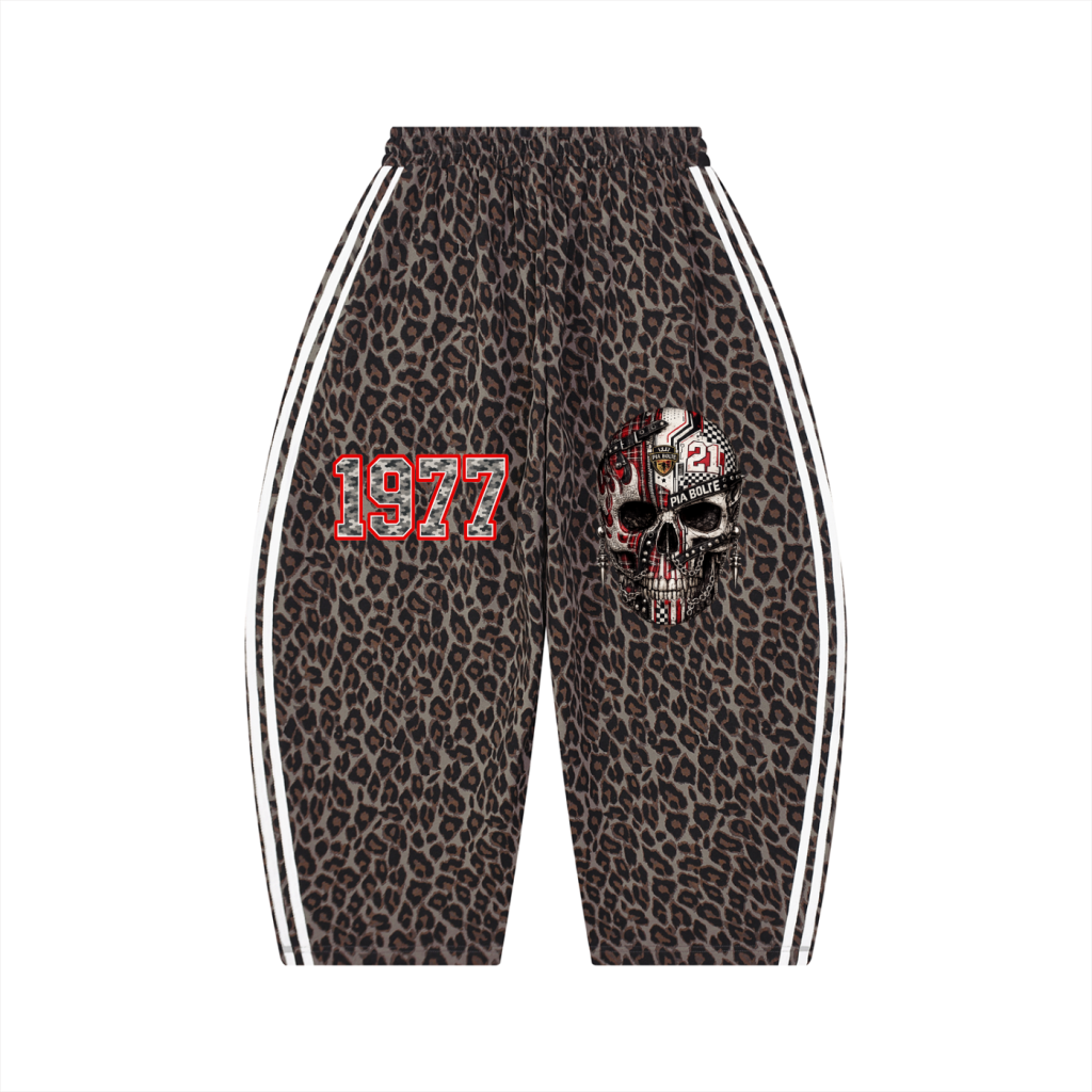 PIA BOLTE® REBEL FAWN 1977 LEOPARD BARREL SWEATPANTS