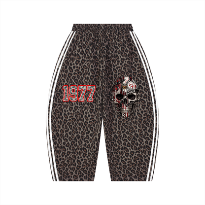 PIA BOLTE® REBEL FAWN 1977 LEOPARD BARREL SWEATPANTS