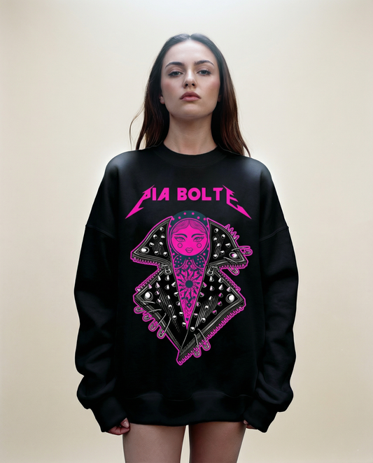 PIA BOLTE® Shirt - Rockstar Pink Icon schwarz