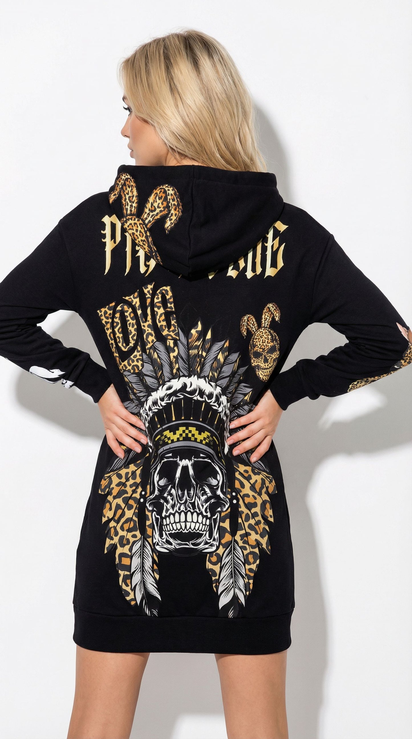 Hoodie long Leo punk