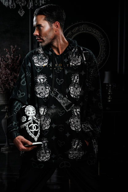 PIA BOLTE® Hoodie - Black Hologram Matroschka 👌👌👌