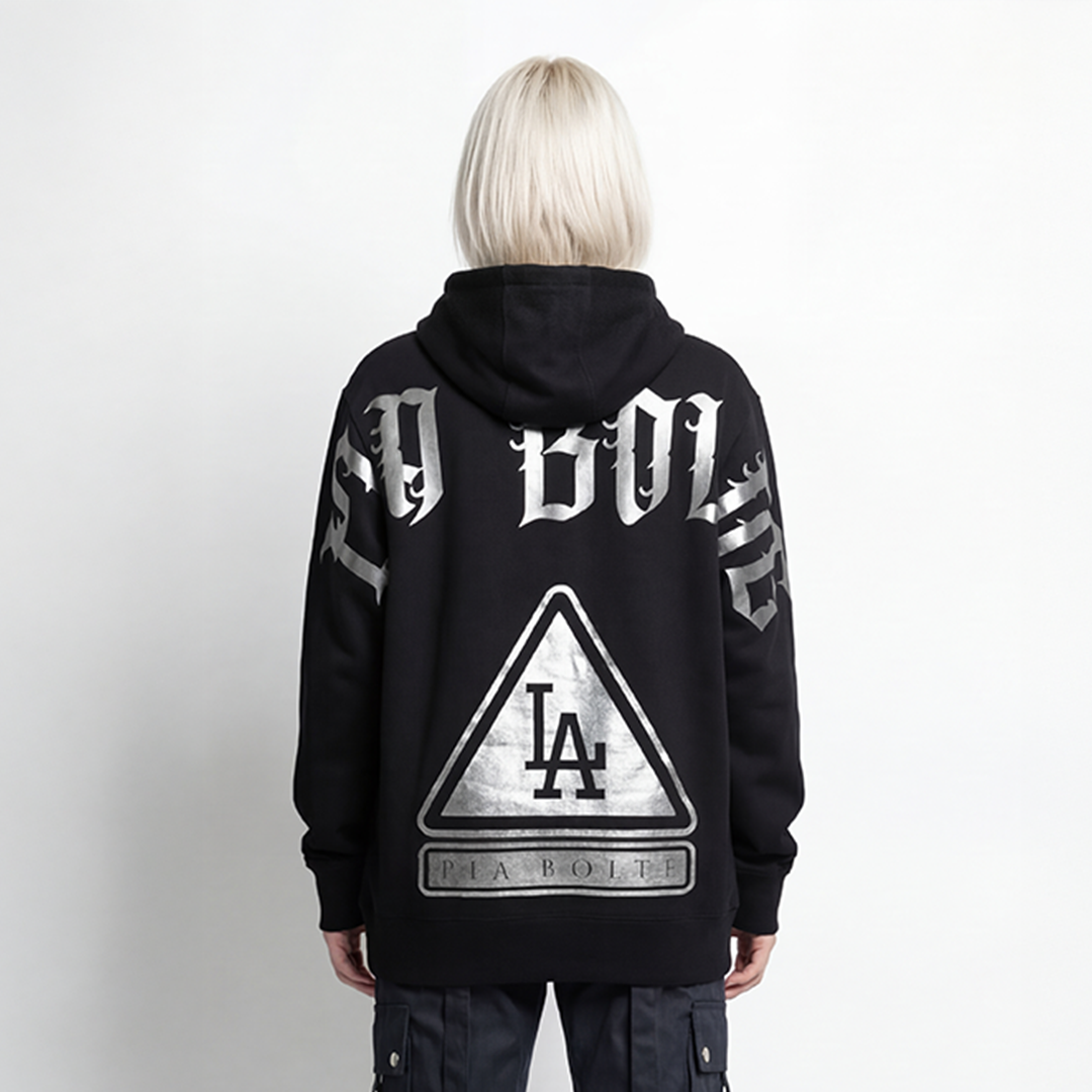 Hoodie LA black gold or silver