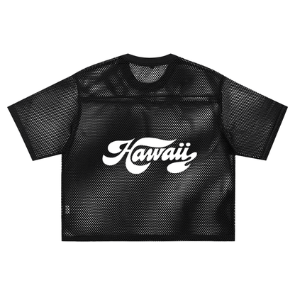 Transparent loose mesh Tiki Hawaii T-Shirt