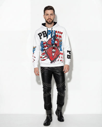 PIA BOLTE® Hoodie white party - PIA BOLTE® COUTURE