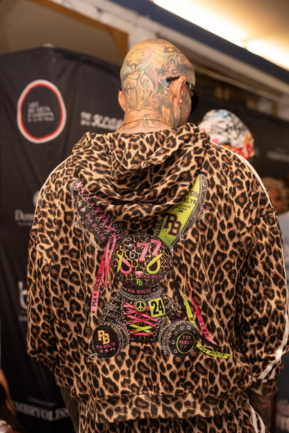 PIA BOLTE® PUNK BUNNY LEOPARD FULL ZIP HOODIE