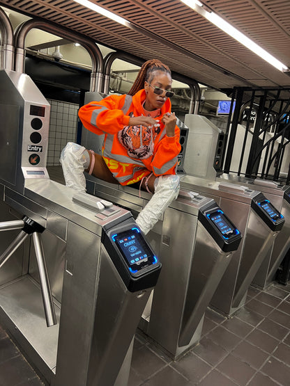 Hoodie construction Worker orange - PIA BOLTE® COUTURE