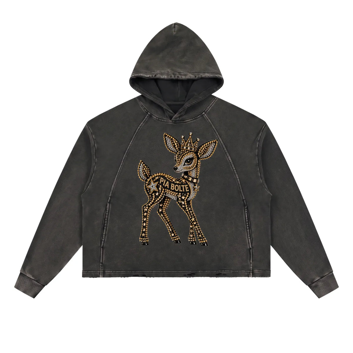PIA BOLTE® ROCKSTAR BAMBI & JEWEL BUTTERFLY VINTAGE HOODIE
