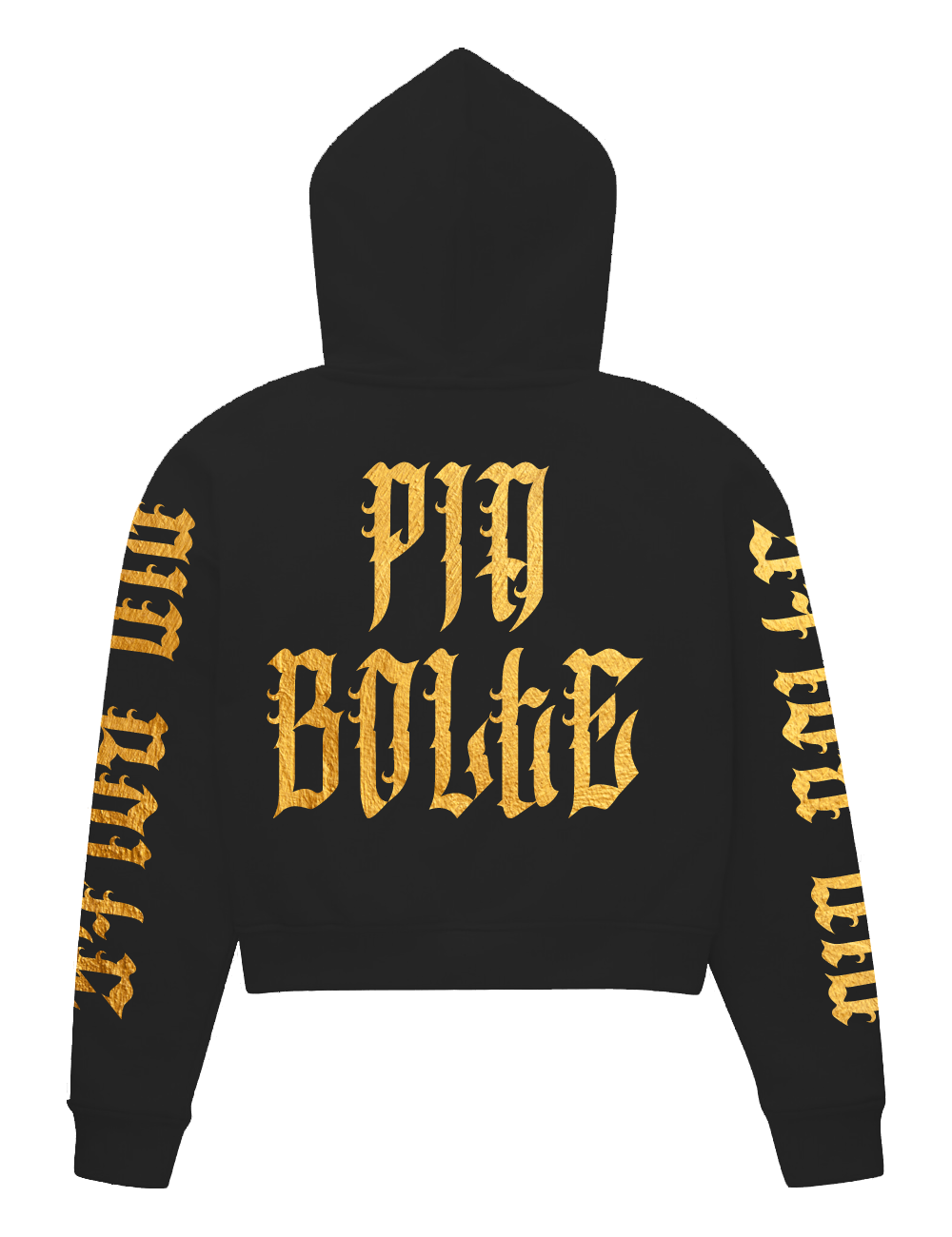Crop Hoodie Skull (gold, neon pink, green, blue)