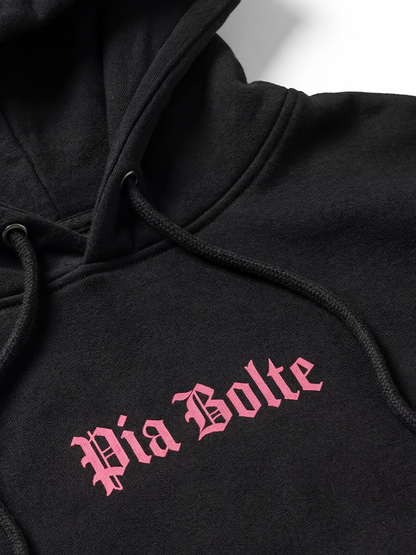 Hoodie LA black neon pink - PIA BOLTE® COUTURE