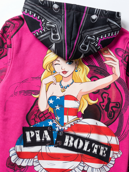 Hoodie Delft Pink Skully 👌👌