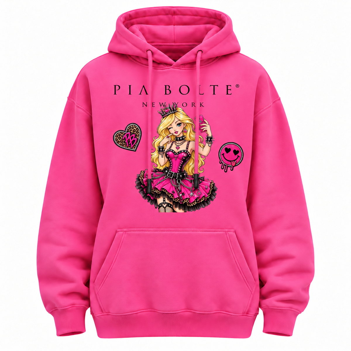 PIA BOLTE® ROCKSTAR & PRINCESS CAT FLEECE HOODIE
