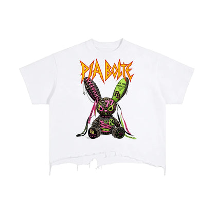 PIA BOLTE® Shirt NEON ROCK BUNNY WHITE - PIA BOLTE® COUTURE