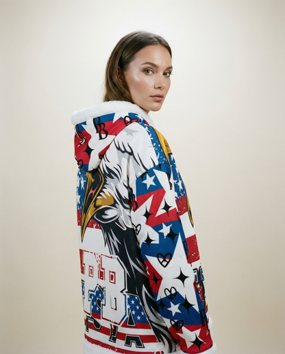 PIA BOLTE® Winter Hoodie – NYC Stars Angel Edition Cozy Glam - PIA BOLTE® COUTURE