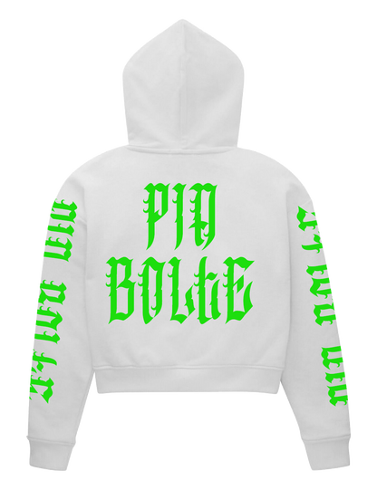 Crop Hoodie Skull (gold, neon pink, green, blue)