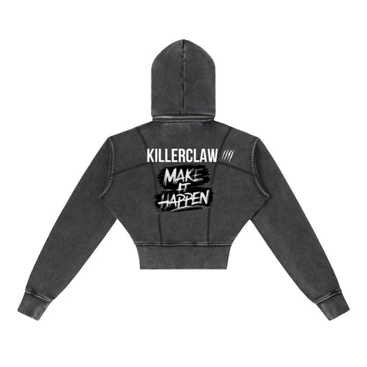 KILLERCLAW® Cropped Zip Hoodie – Make It Happen