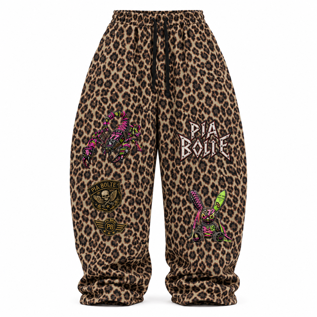 PIA BOLTE® SCORPION LEOPARD BARREL SWEATPANTS
