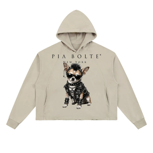 PIA BOLTE® NEW YORK PUNK DOG LOVE VINTAGE HOODIE