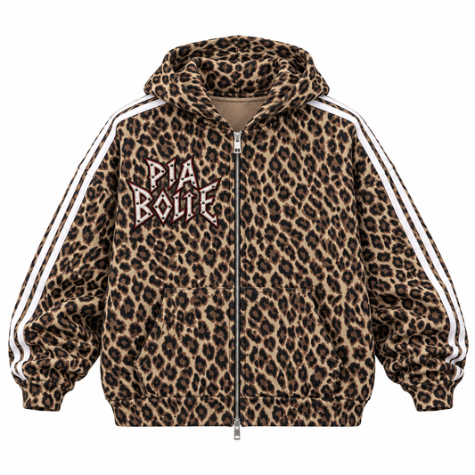 PIA BOLTE® PUNK BUNNY LEOPARD FULL ZIP HOODIE