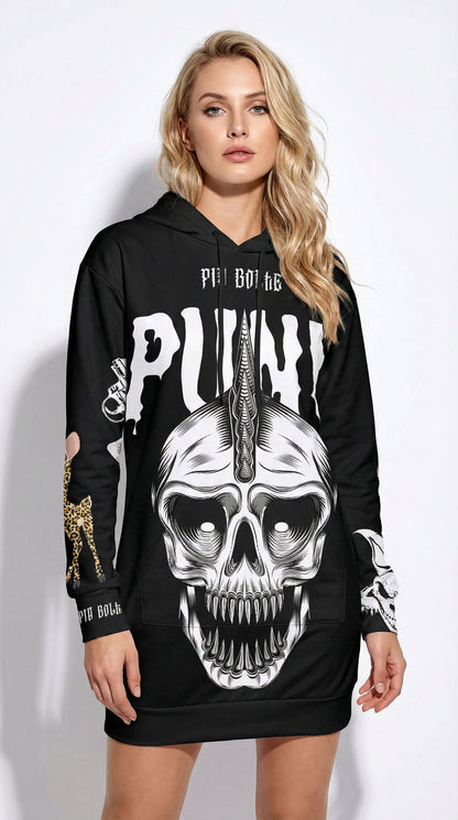 Hoodie long Leo punk