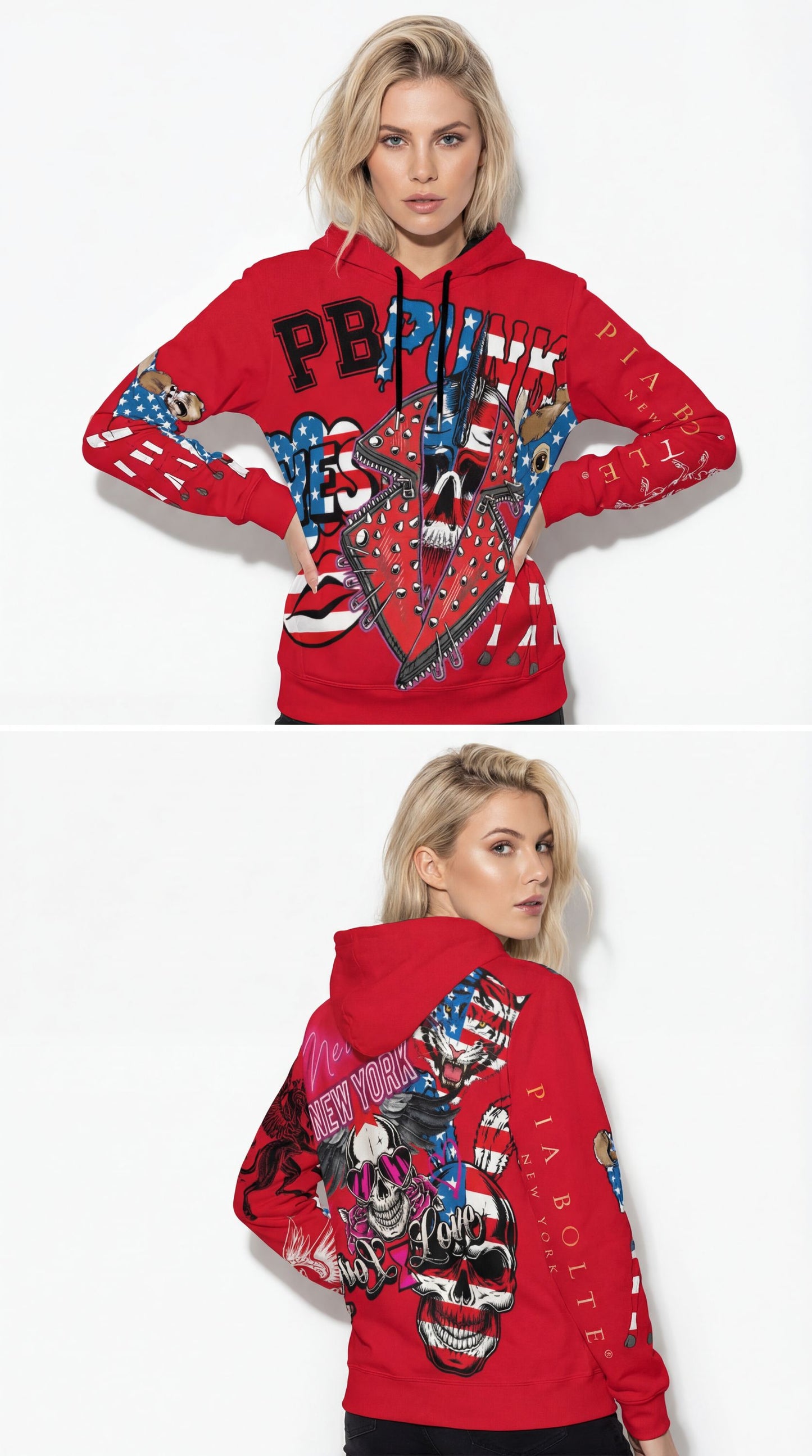 PIA BOLTE® Hoodie red party