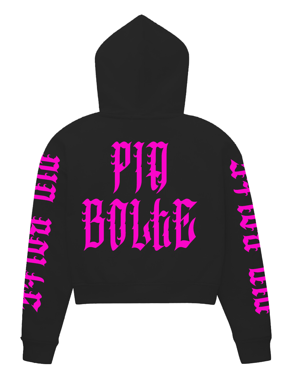 Crop Hoodie Skull (gold, neon pink, green, blue)