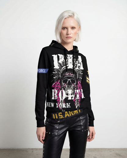 Hoodie black Skull Indian Army