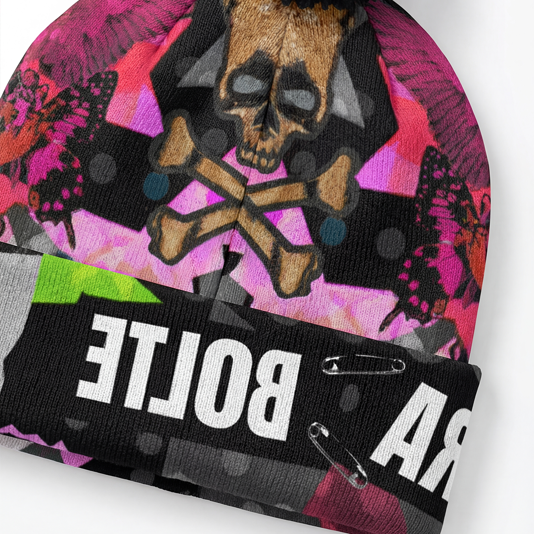 PIA BOLTE® Beanie – Leo Pink Skull Edition