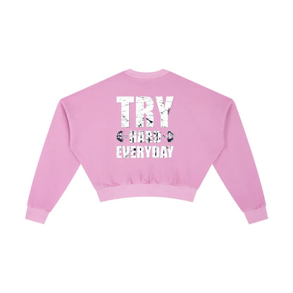 KILLERCLAW® TRY HARD EVERYDAY – Cropped Sweatshirt - PIA BOLTE® COUTURE