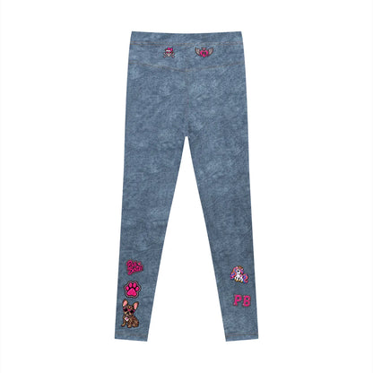 PIA BOLTE® PINK REBEL ICONS DENIM-LOOK LEGGINGS