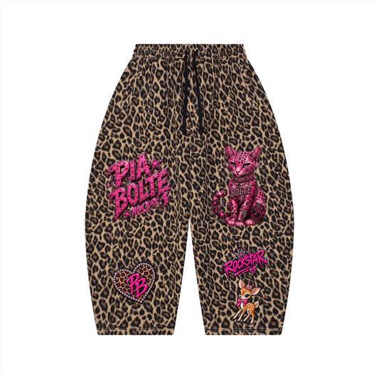 PIA BOLTE® PATCH RIOT LEOPARD BARREL SWEATPANTS