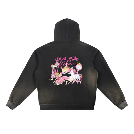 PIA BOLTE® Vintage Hoodie – Dark Bunny Edition