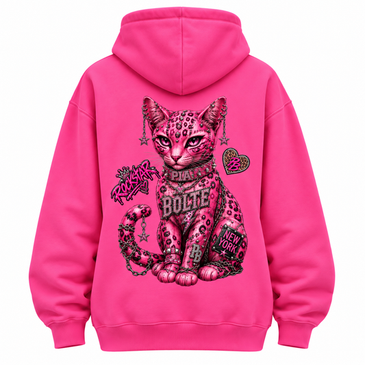 PIA BOLTE® ROCKSTAR FAWN & CAT FLEECE HOODIE