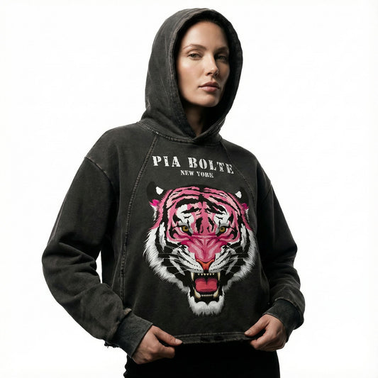 PIA BOLTE® Hoodie - Pink Tiger