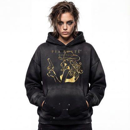 PIA BOLTE® HOODIE – Gold Noir Cowgirl