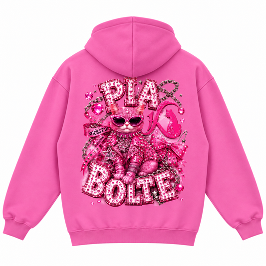 PIA BOLTE® ROCKSTAR DRAGON & GLAM CAT FLEECE HOODIE