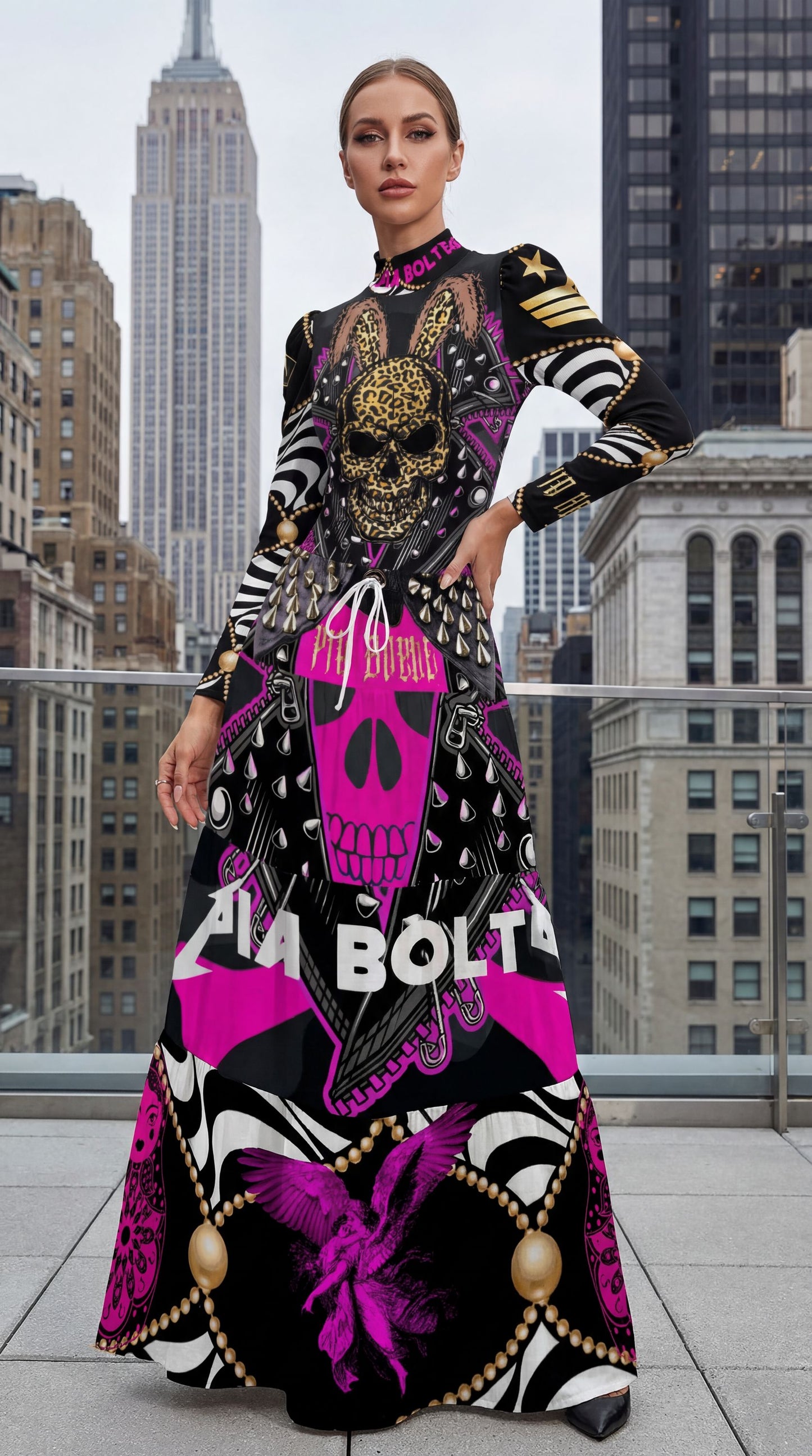 ROCK purple skull - PIA BOLTE® COUTURE