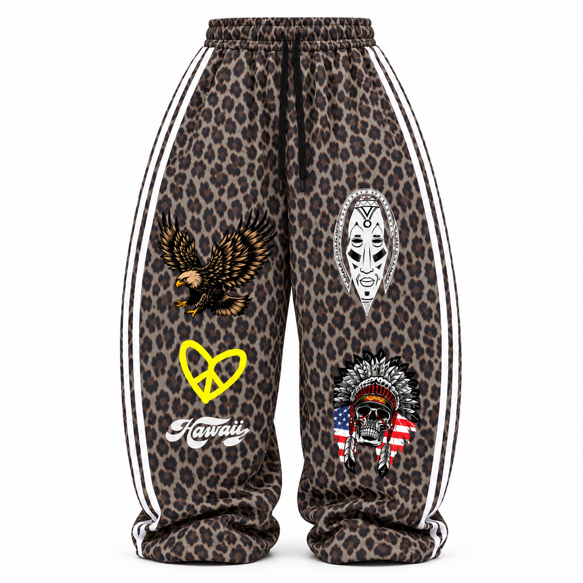 PIA BOLTE® WILD 1977 LEOPARD BARREL SWEATPANTS