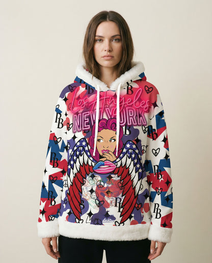 PIA BOLTE® Winter Hoodie – NYC Stars Angel Edition Cozy Glam - PIA BOLTE® COUTURE