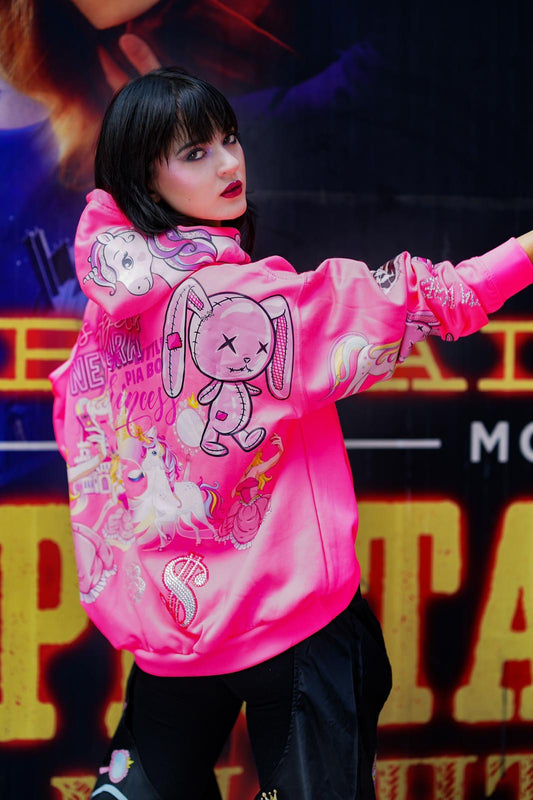 CROP neon pink Angel NYC