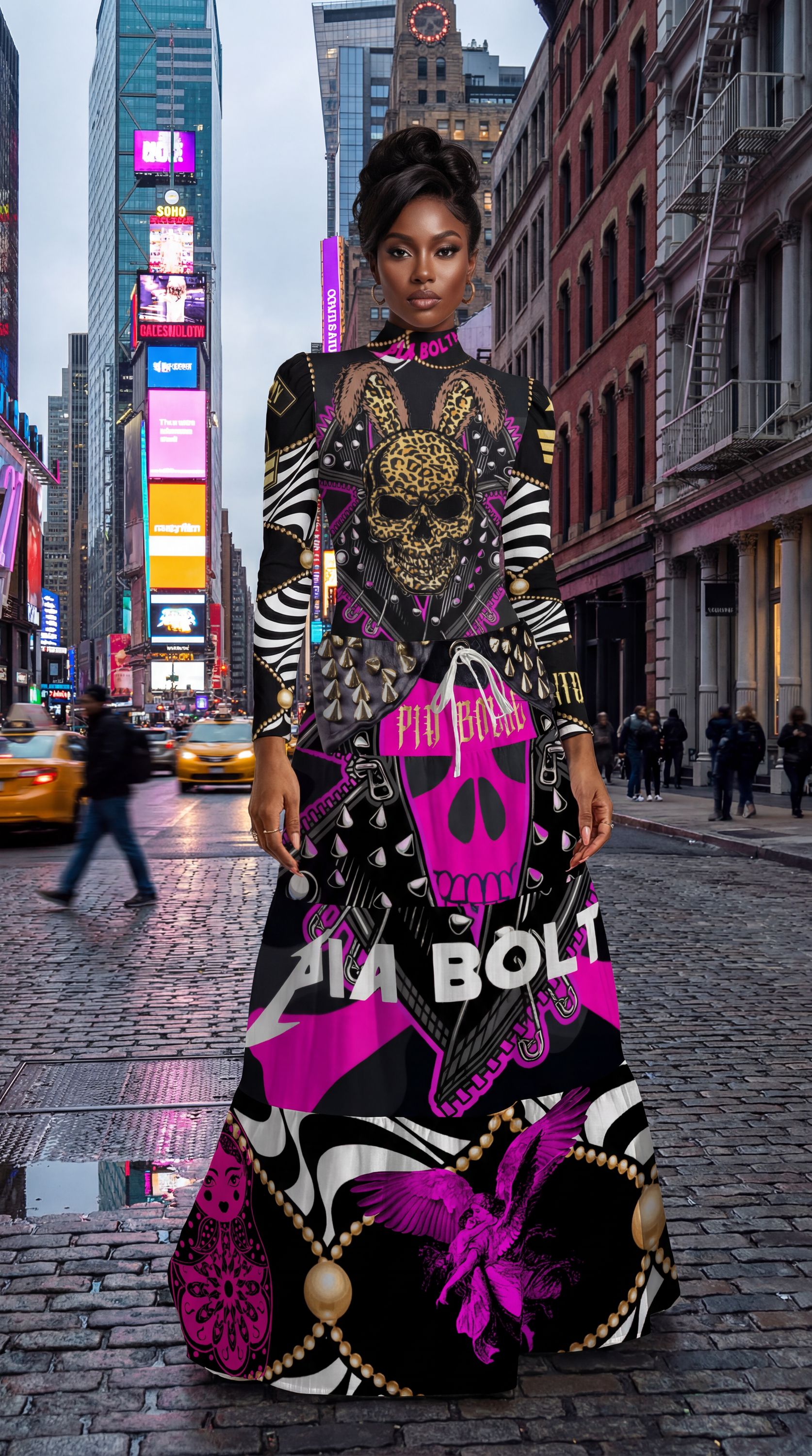 ROCK purple skull - PIA BOLTE® COUTURE