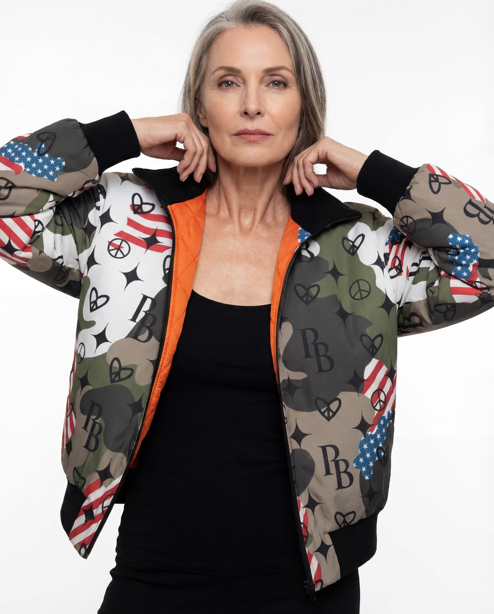 PIA BOLTE® College Jacket – Eagle Camo Stars Unisex - PIA BOLTE® COUTURE