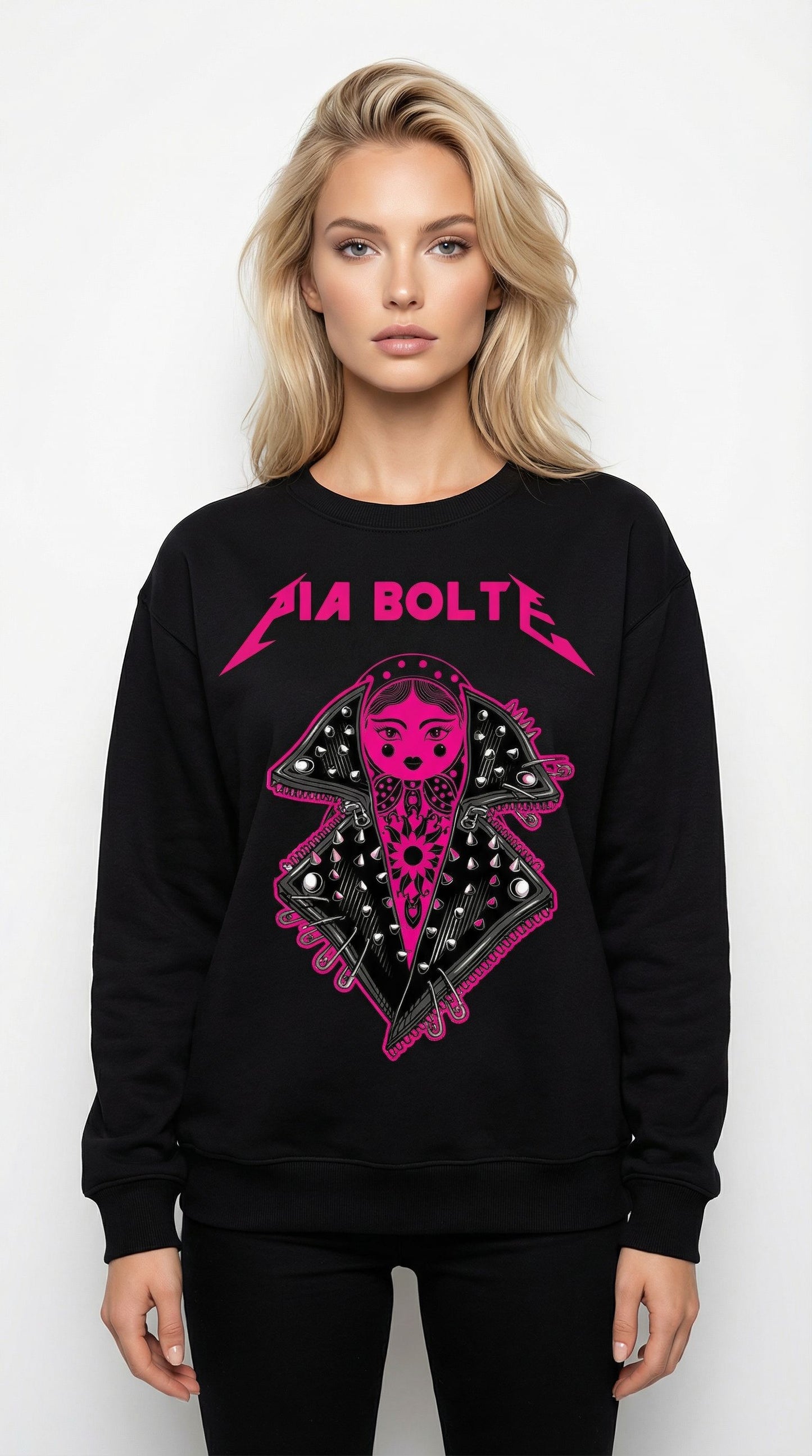 PIA BOLTE® Shirt - Rockstar Pink Icon schwarz - PIA BOLTE® COUTURE
